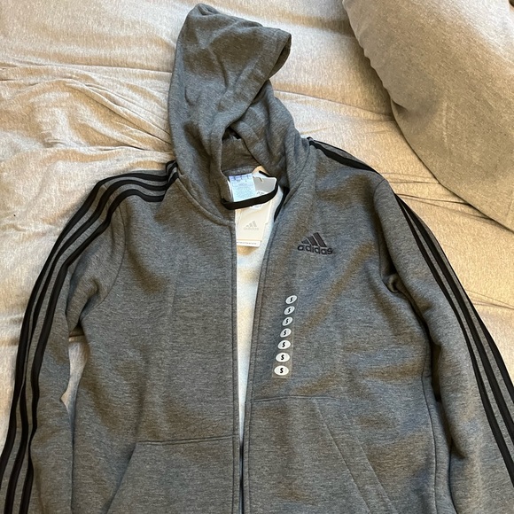 Adidas grey hoodie NEW with tags - Picture 3 of 6